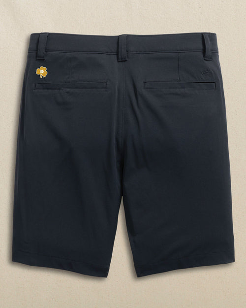 The back view of the Southern Tide Notre Dame Fighting Irish brrr°®-die 8" Performance Short by Southern Tide - Caviar Black
